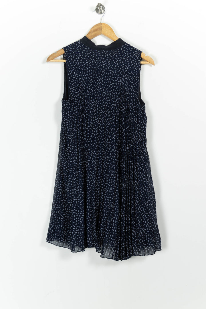 Robe Plissée Bleu - Taille M/38 de la marque Claudie Pierlot | PARAD65785 - Vendu par Paradigme - Image 4