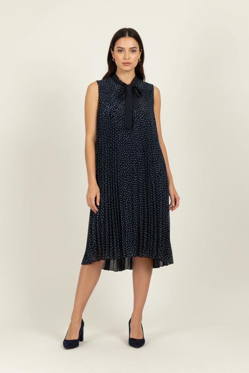 Robe Plissée Bleu - Taille M/38 de la marque Claudie Pierlot | PARAD65785 - Vendu par Paradigme - Image 1
