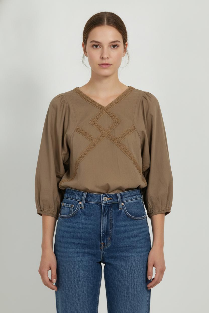 Blouse Beige - Taille S/36 de la marque Vanessa Bruno | PARAD65787 - Vendu par Paradigme - Image 1