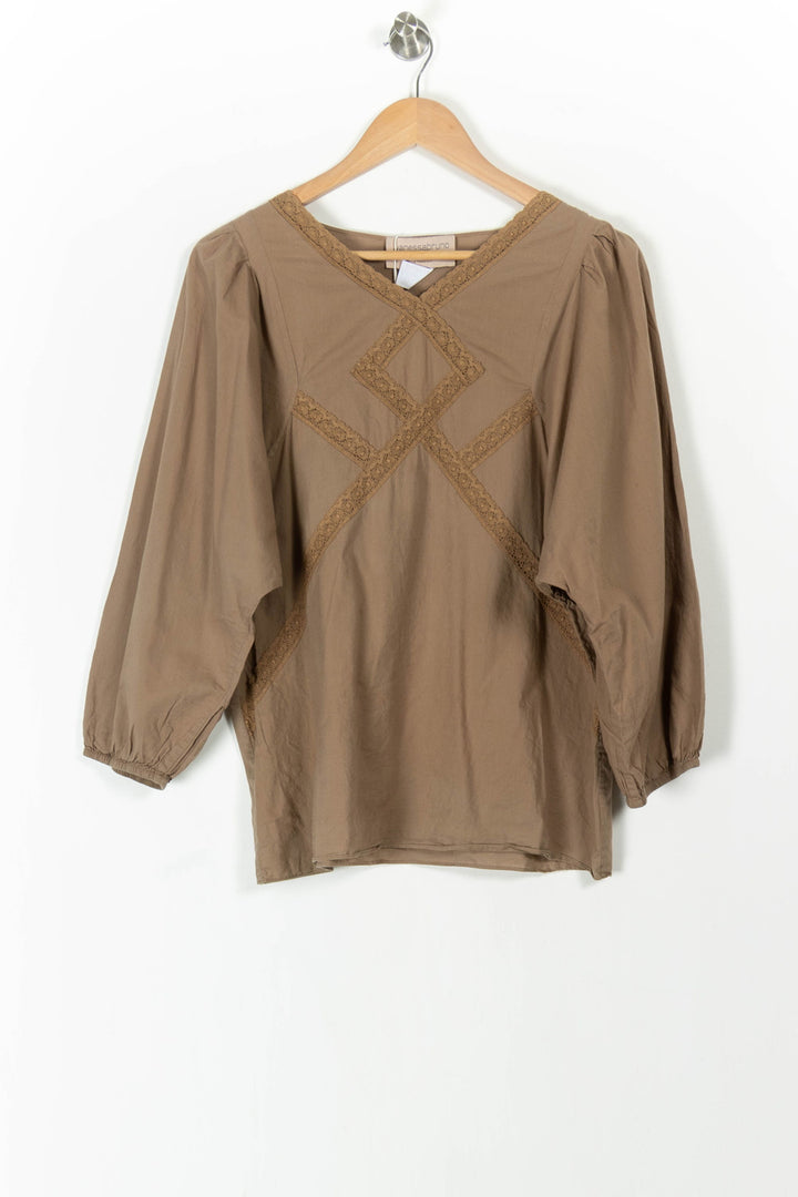 Blouse Beige - Taille S/36 de la marque Vanessa Bruno | PARAD65787 - Vendu par Paradigme - Image 2