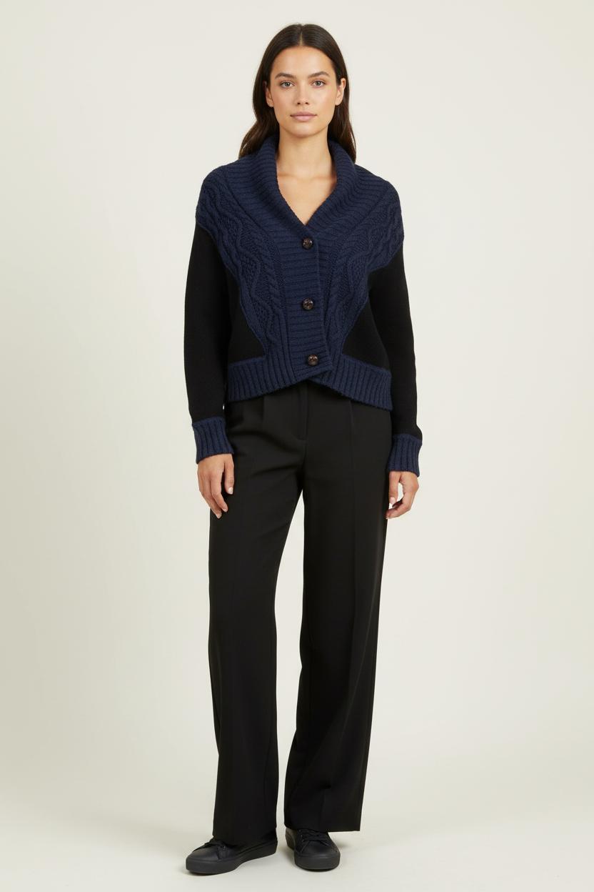 Cardigan Bleu et Noir - Taille S/36 de la marque Vanessa Bruno - Athé | PARAD65791 - Vendu par Paradigme - Image 1
