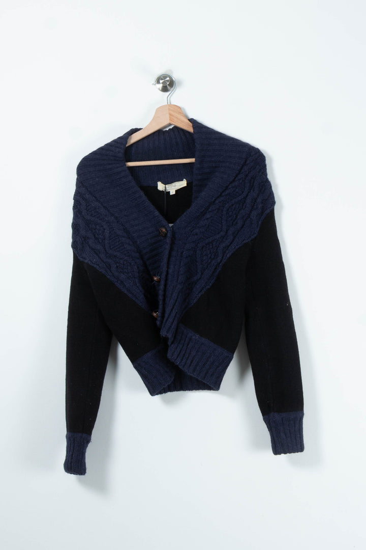 Cardigan Bleu et Noir - Taille S/36 de la marque Vanessa Bruno - Athé | PARAD65791 - Vendu par Paradigme - Image 2