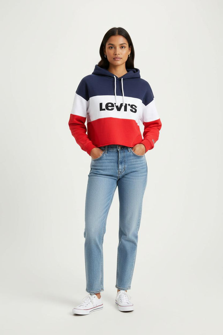 Sweat à Capuche Bleu Blanc et Rouge - Taille M/38 de la marque Levi's | PARAD65794 - Vendu par Paradigme - Image 1