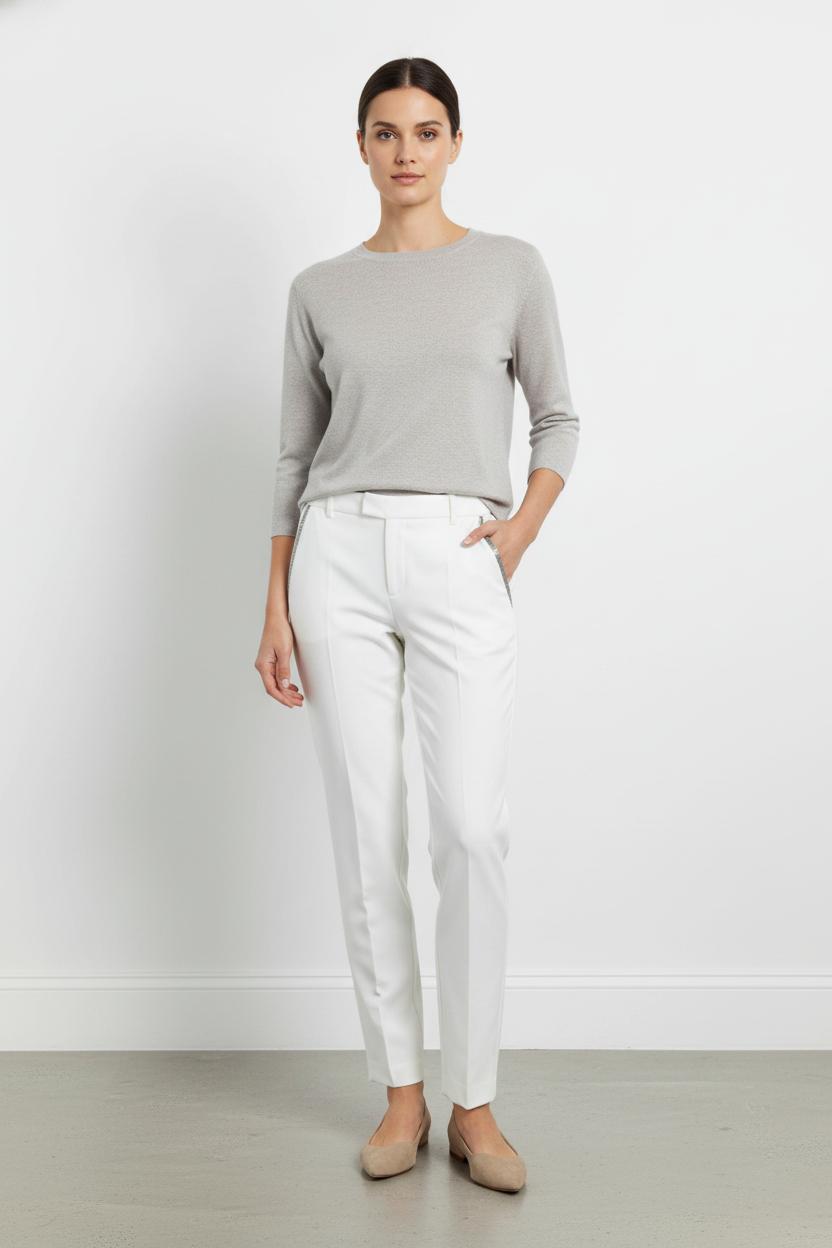 Pantalon Blanc - Taille M/38 de la marque IKKS | PARAD65796 - Vendu par Paradigme - Image 1
