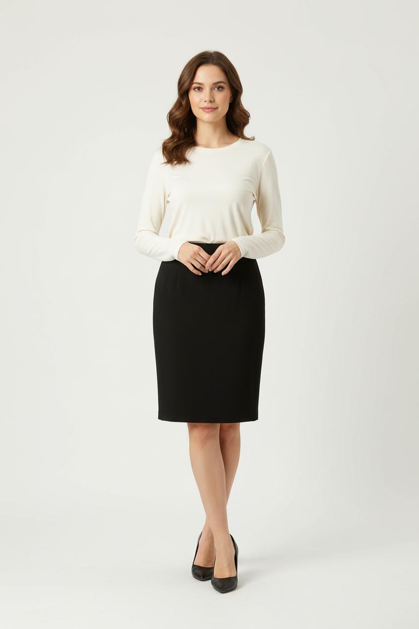 Jupe Droite Noire - Taille L/40 de la marque I.Code | PARAD65808 - Vendu par Paradigme - Image 1