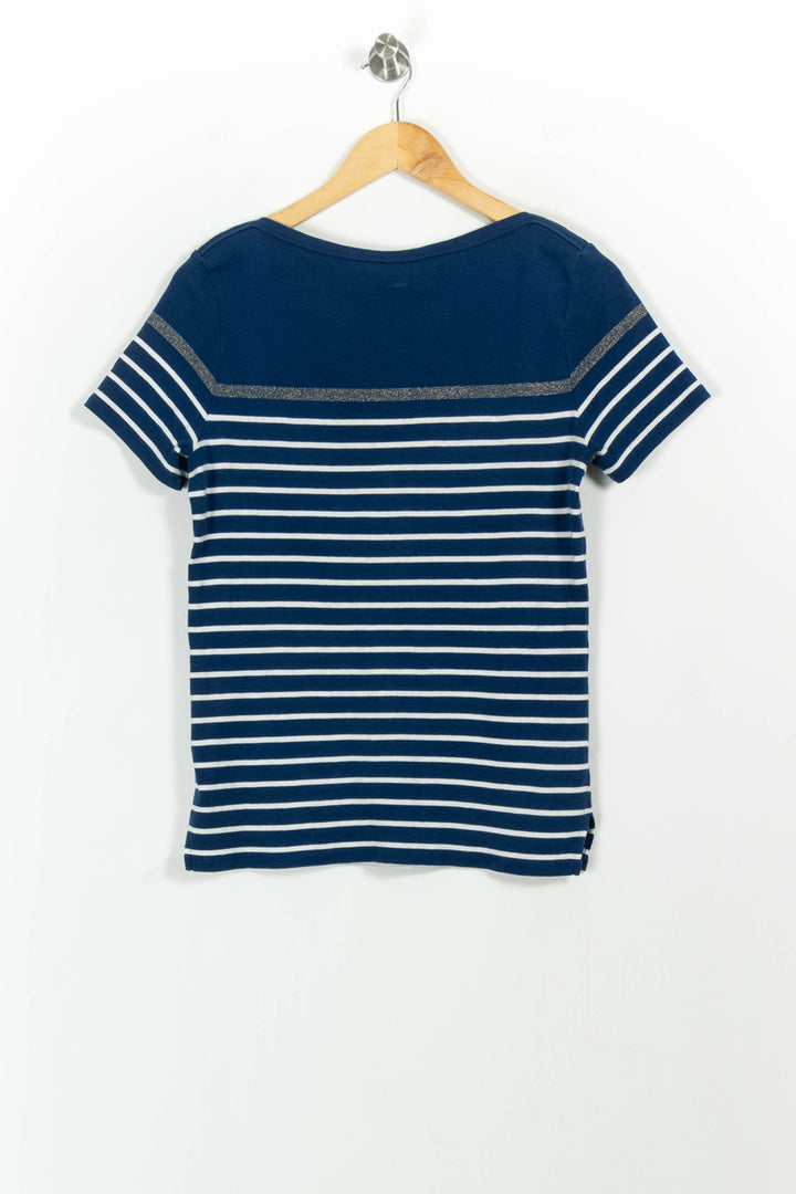 Tee-shirt Bleu et Blanc - Taille M/38 de la marque Caroll | PARAD65813 - Vendu par Paradigme - Image 4