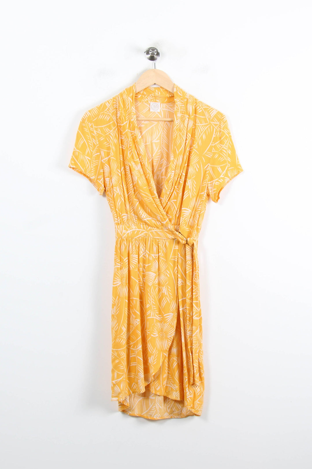 Robe Portefeuille Jaune et Blanche - Taille XS/34 de la marque Des petits hauts | PARAD65821 - Vendu par Paradigme - Image 2