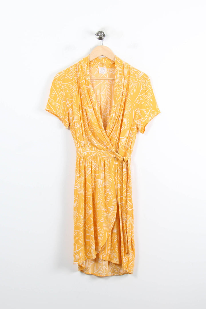 Robe Portefeuille Jaune et Blanche - Taille XS/34 de la marque Des petits hauts | PARAD65821 - Vendu par Paradigme - Image 2