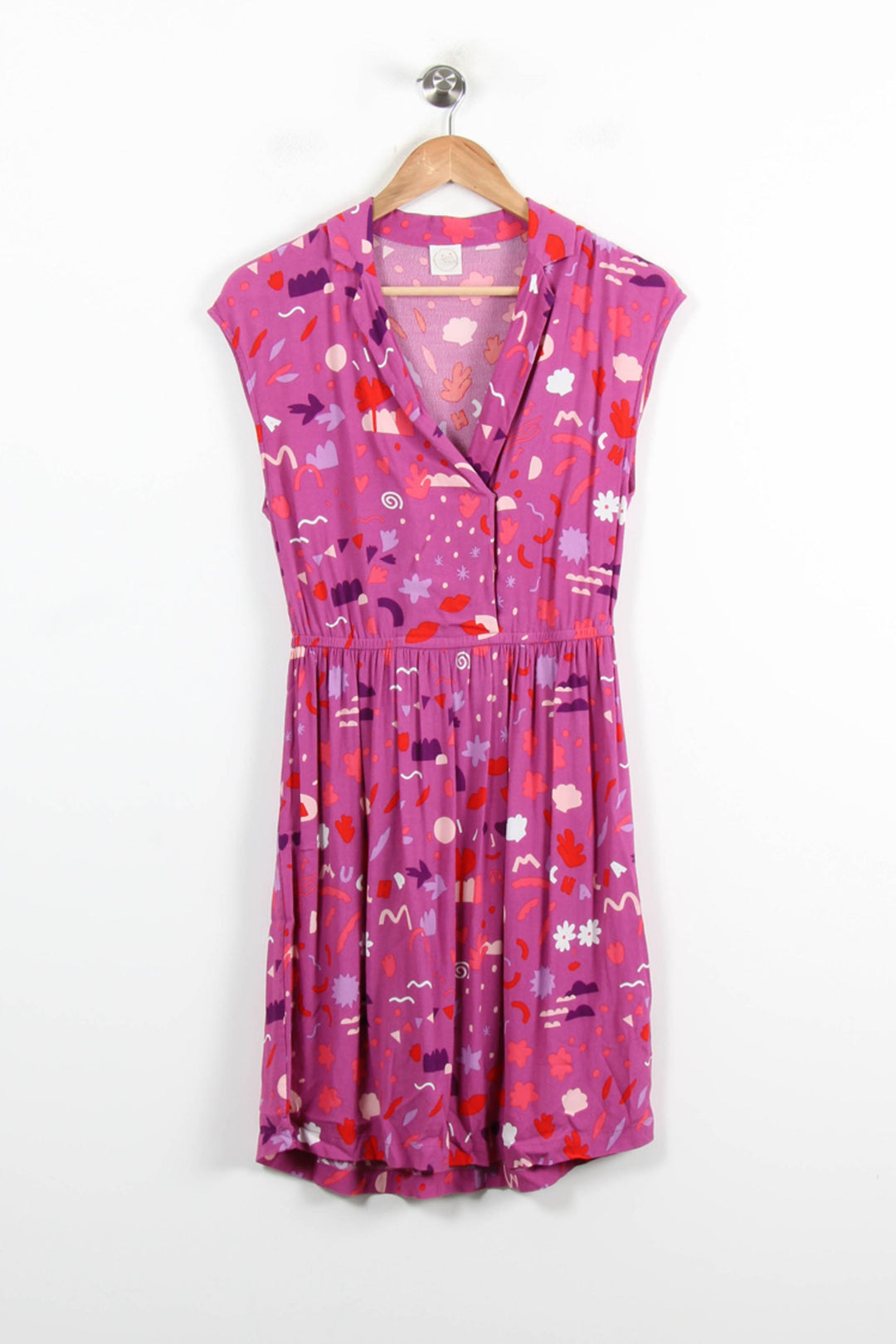Robe Midi Rose et Rouge - Taille S/36 de la marque Des petits hauts | PARAD65825 - Vendu par Paradigme - Image 2