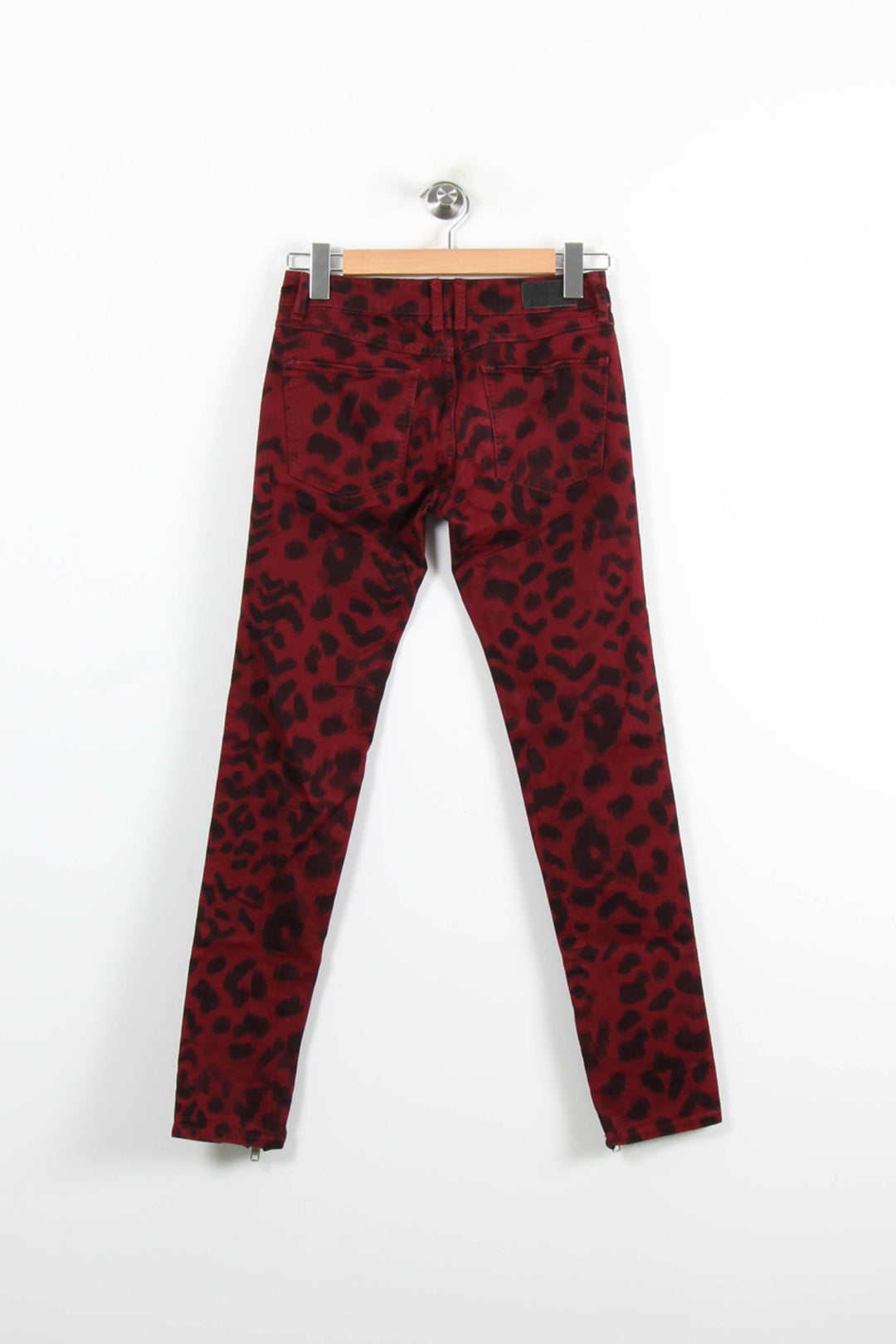 Jean Skinny Bordeaux et Noir - Taille S/36 de la marque Sandro | PARAD65826 - Vendu par Paradigme - Image 4