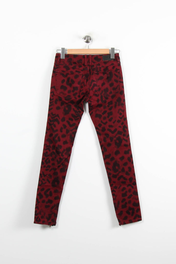 Jean Skinny Bordeaux et Noir - Taille S/36 de la marque Sandro | PARAD65826 - Vendu par Paradigme - Image 4
