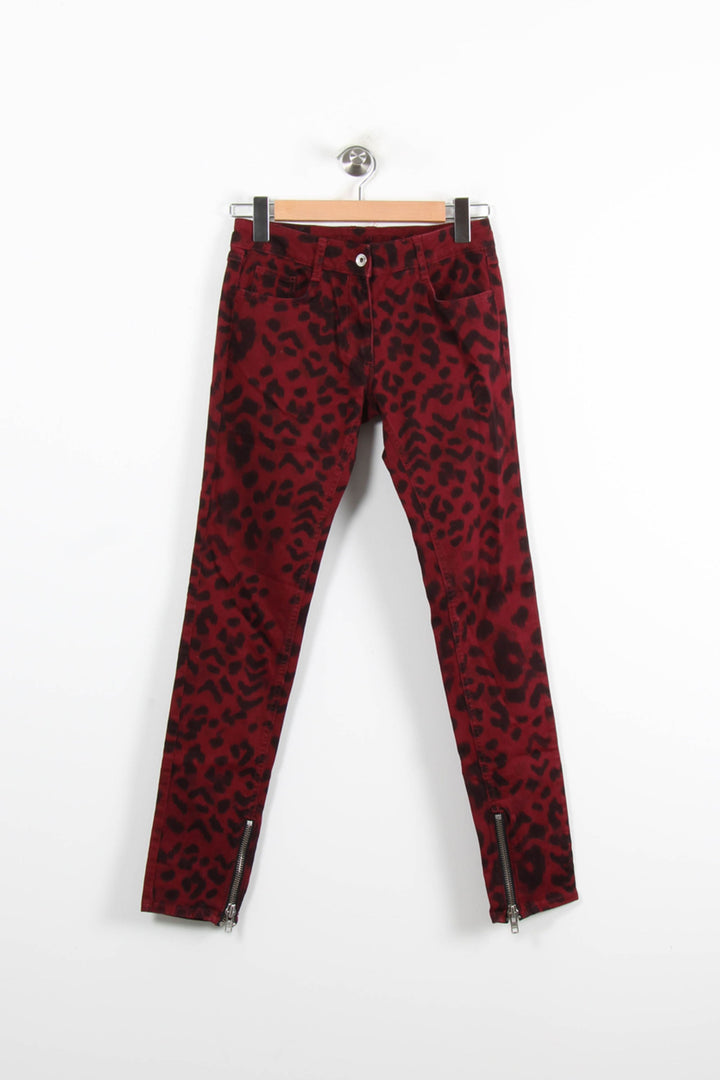 Jean Skinny Bordeaux et Noir - Taille S/36 de la marque Sandro | PARAD65826 - Vendu par Paradigme - Image 2