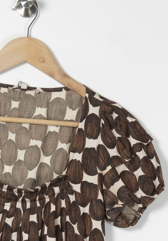Robe Courte Marron et Beige - Taille S/36 de la marque Maje | PARAD65830 - Vendu par Paradigme - Image 3