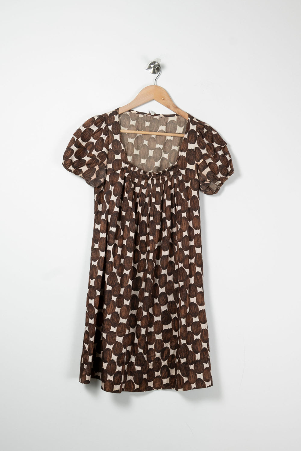 Robe Courte Marron et Beige - Taille S/36 de la marque Maje | PARAD65830 - Vendu par Paradigme - Image 2