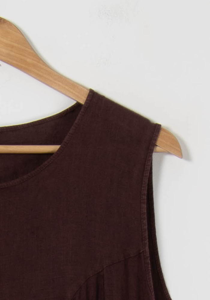 Robe Sans Manches Bordeaux - Taille L/40 de la marque La Fée Maraboutée | PARAD65833 - Vendu par Paradigme - Image 3