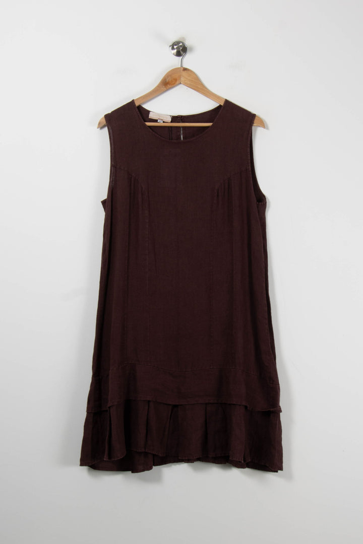 Robe Sans Manches Bordeaux - Taille L/40 de la marque La Fée Maraboutée | PARAD65833 - Vendu par Paradigme - Image 2
