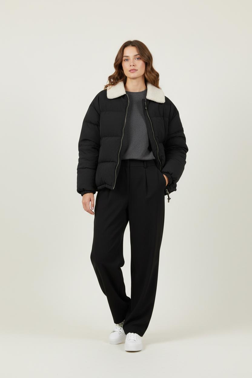 Doudoune Noire et Beige - Taille M/38 de la marque Sessùn | PARAD65844 - Vendu par Paradigme - Image 1