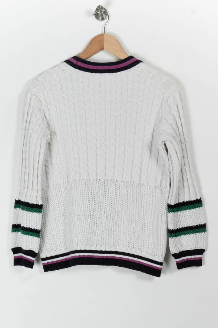 Cardigan Blanc et Noir - Taille S/36 de la marque Claudie Pierlot | PARAD65847 - Vendu par Paradigme - Image 4
