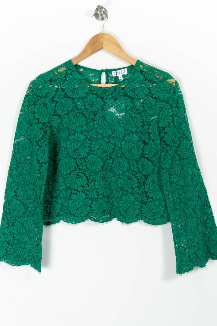 Blouse Verte - Taille S/36 de la marque Claudie Pierlot | PARAD65850 - Vendu par Paradigme - Image 2