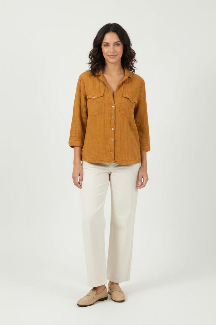 Chemise Jaune - Taille S/36 de la marque La Petite Etoile | PARAD65860 - Vendu par Paradigme - Image 1