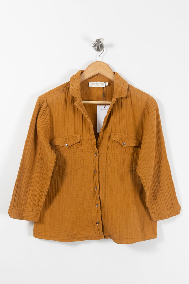 Chemise Jaune - Taille S/36 de la marque La Petite Etoile | PARAD65860 - Vendu par Paradigme - Image 2