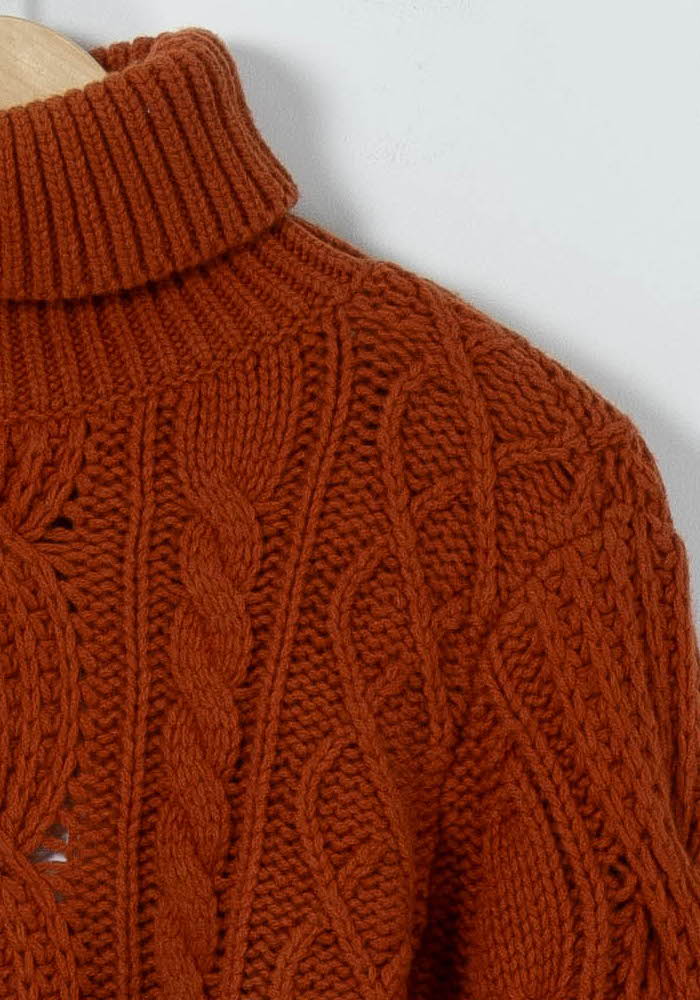 Pull Col Roulé Marron - Taille S/36 de la marque The Kooples | PARAD65864 - Vendu par Paradigme - Image 3