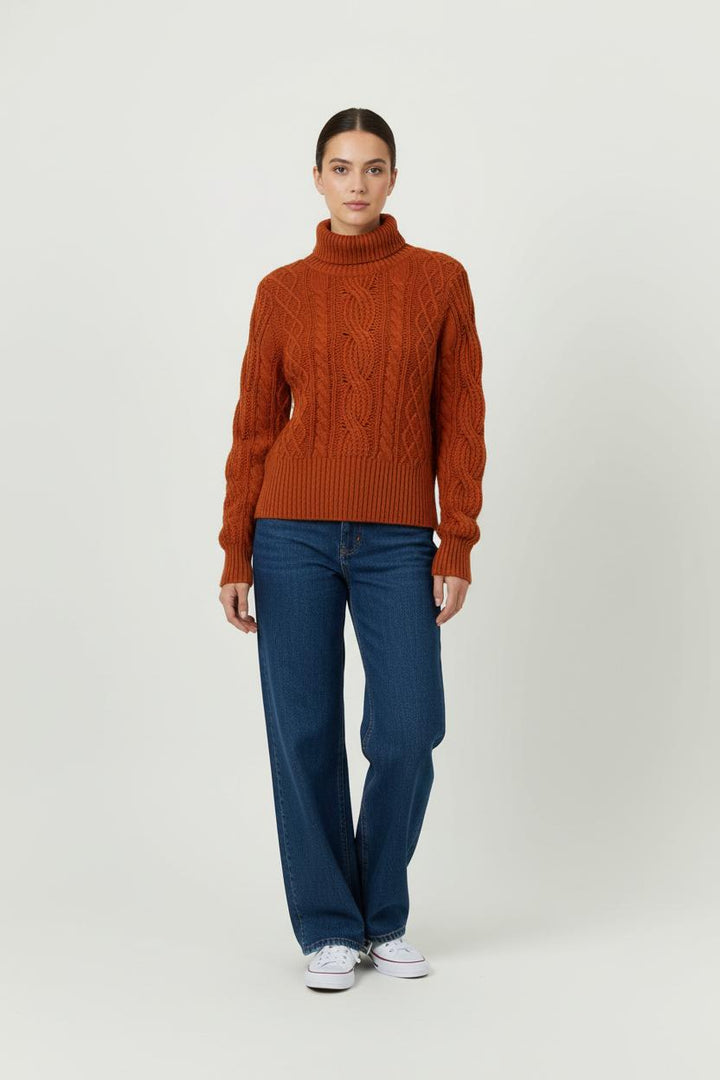 Pull Col Roulé Marron - Taille S/36 de la marque The Kooples | PARAD65864 - Vendu par Paradigme - Image 1