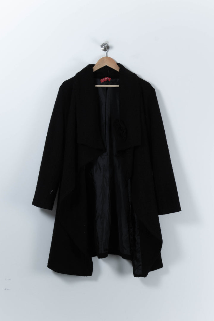 Manteau Noir - Taille L/40 de la marque Derhy | PARAD65872 - Vendu par Paradigme - Image 2