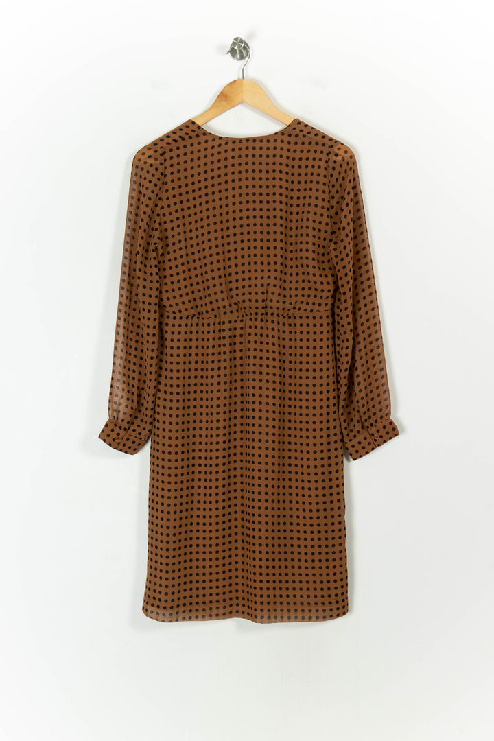 Robe Midi Marron et Noire - Taille M/38 de la marque Stella Forest | PARAD65890 - Vendu par Paradigme - Image 4