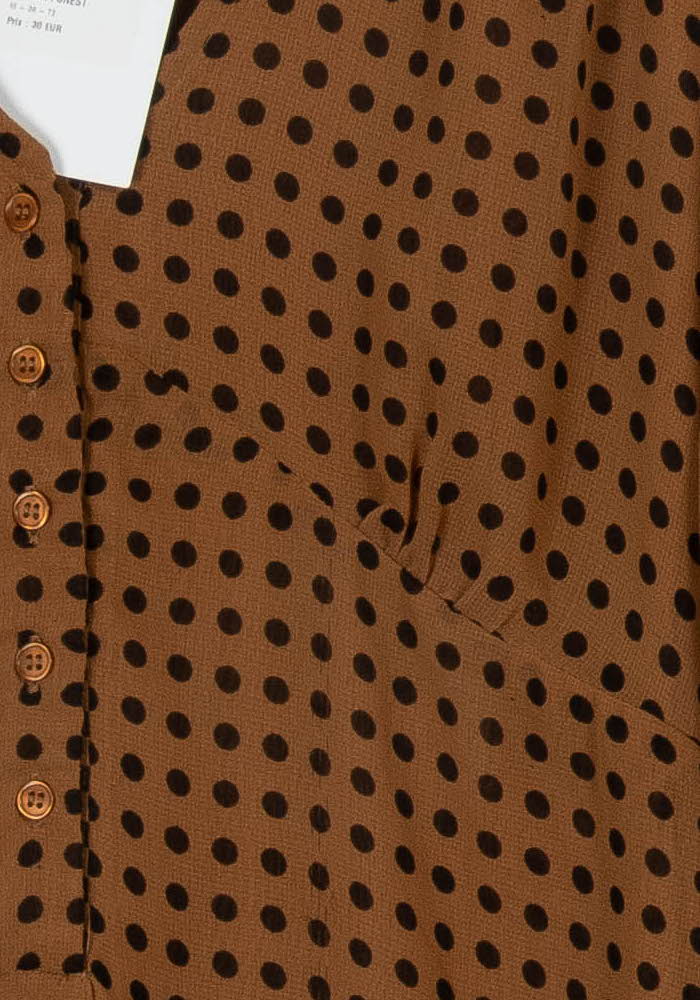 Robe Midi Marron et Noire - Taille M/38 de la marque Stella Forest | PARAD65890 - Vendu par Paradigme - Image 3