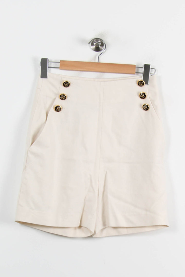 Short Blanc - Taille M/38 de la marque Tara Jarmon | PARAD65897 - Vendu par Paradigme - Image 2