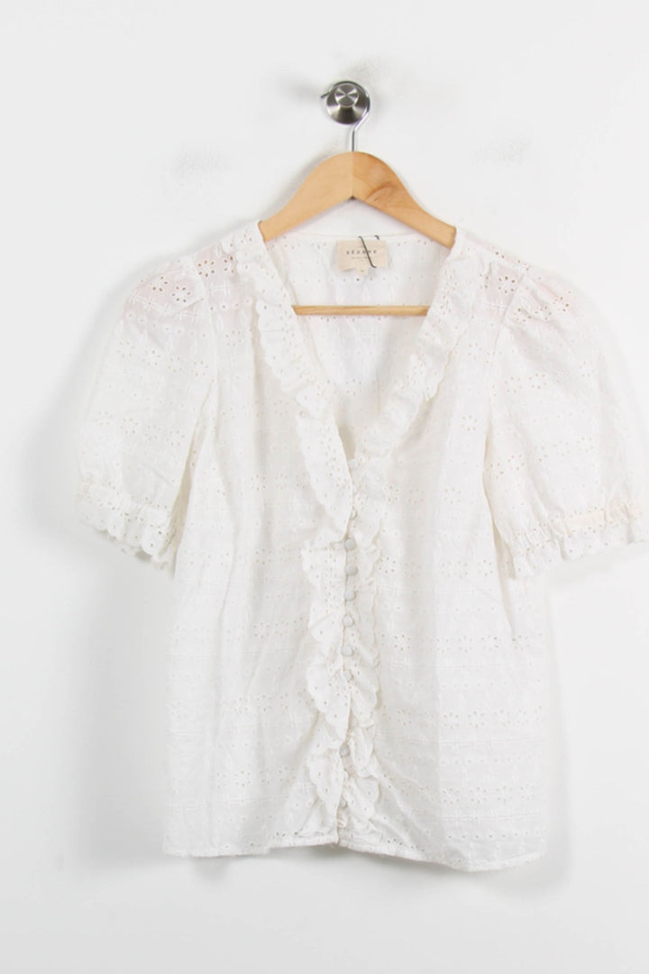 Blouse Blanche - Taille XS/34 de la marque Sézane | PARAD65898 - Vendu par Paradigme - Image 2