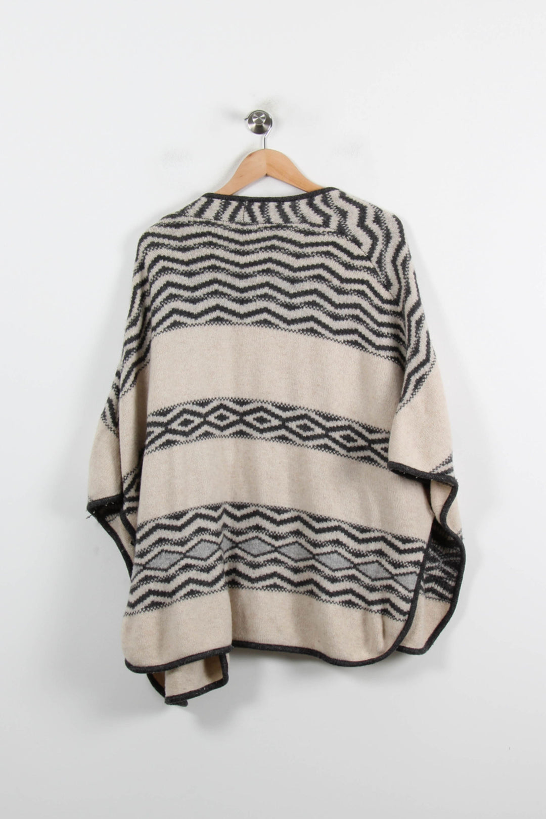 Poncho Beige et Noir - Taille L/40 de la marque Zadig&Voltaire | PARAD65926 - Vendu par Paradigme - Image 4