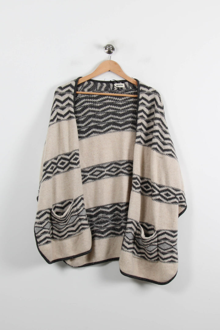 Poncho Beige et Noir - Taille L/40 de la marque Zadig&Voltaire | PARAD65926 - Vendu par Paradigme - Image 2