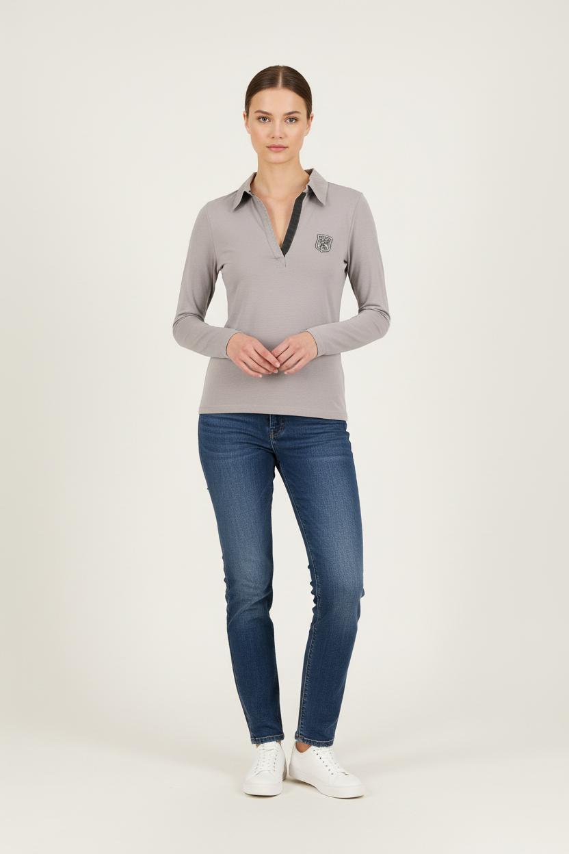 Polo Gris - Taille S/36 de la marque Caroll | PARAD65947 - Vendu par Paradigme - Image 1
