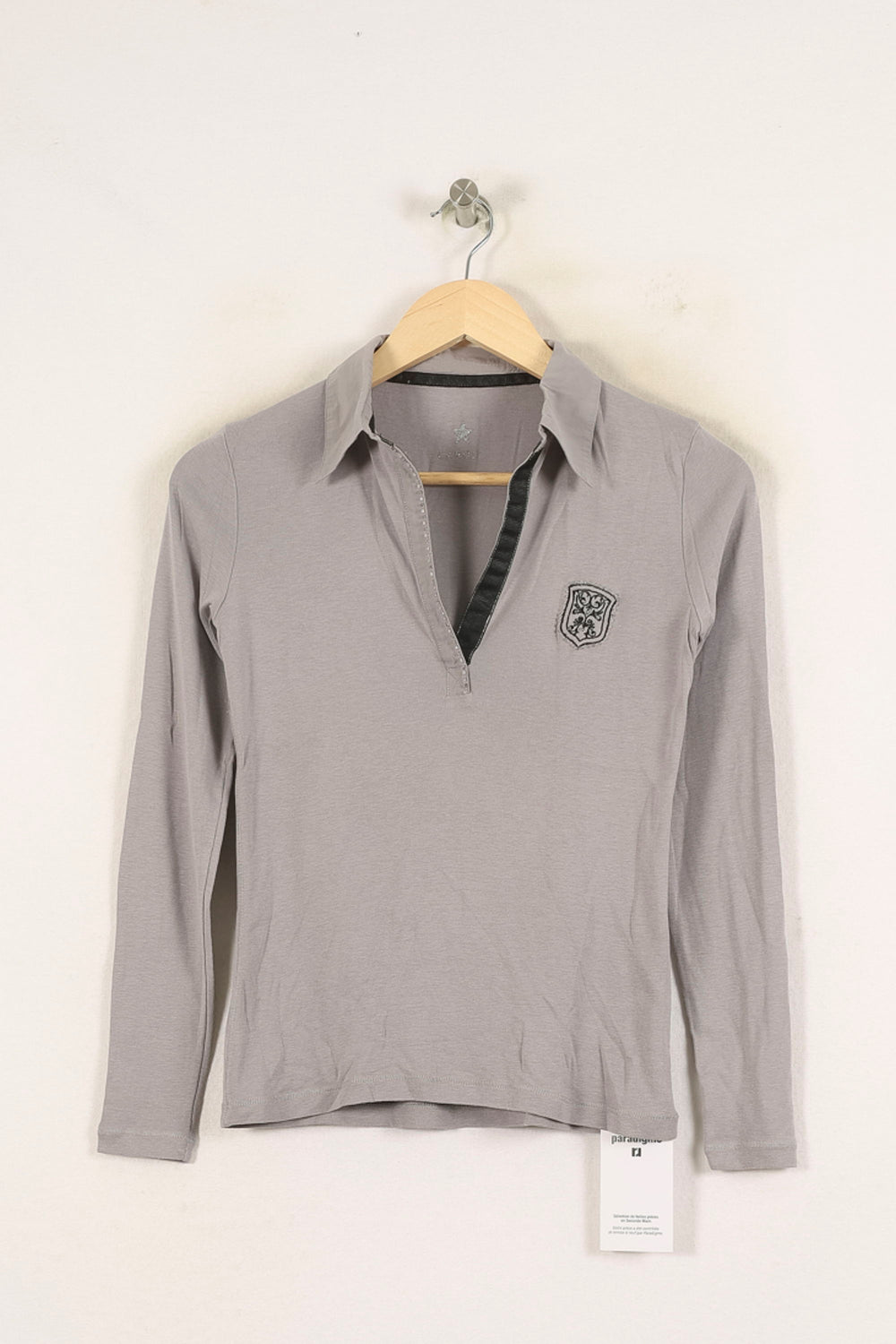 Polo Gris - Taille S/36 de la marque Caroll | PARAD65947 - Vendu par Paradigme - Image 2