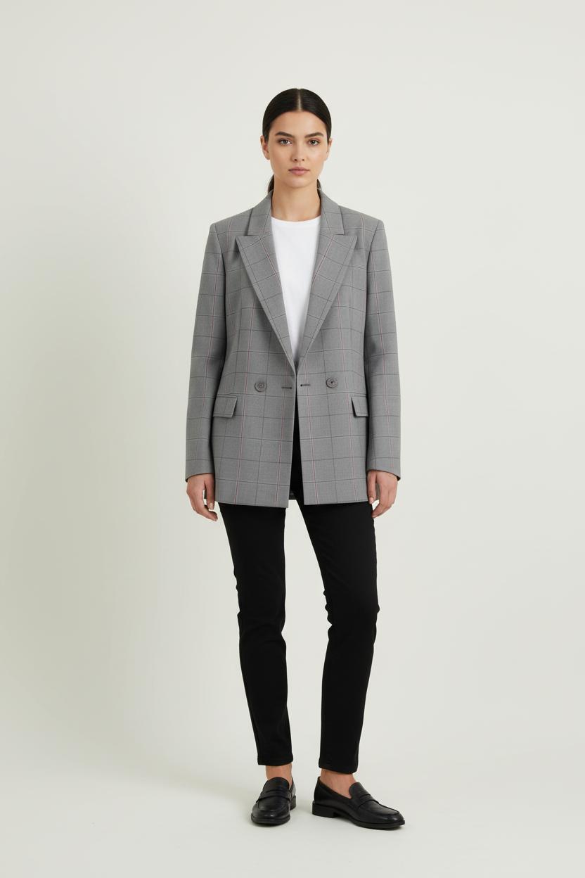 Veste Croisée Grise - Taille XS/34 de la marque Maje | PARAD65952 - Vendu par Paradigme - Image 1