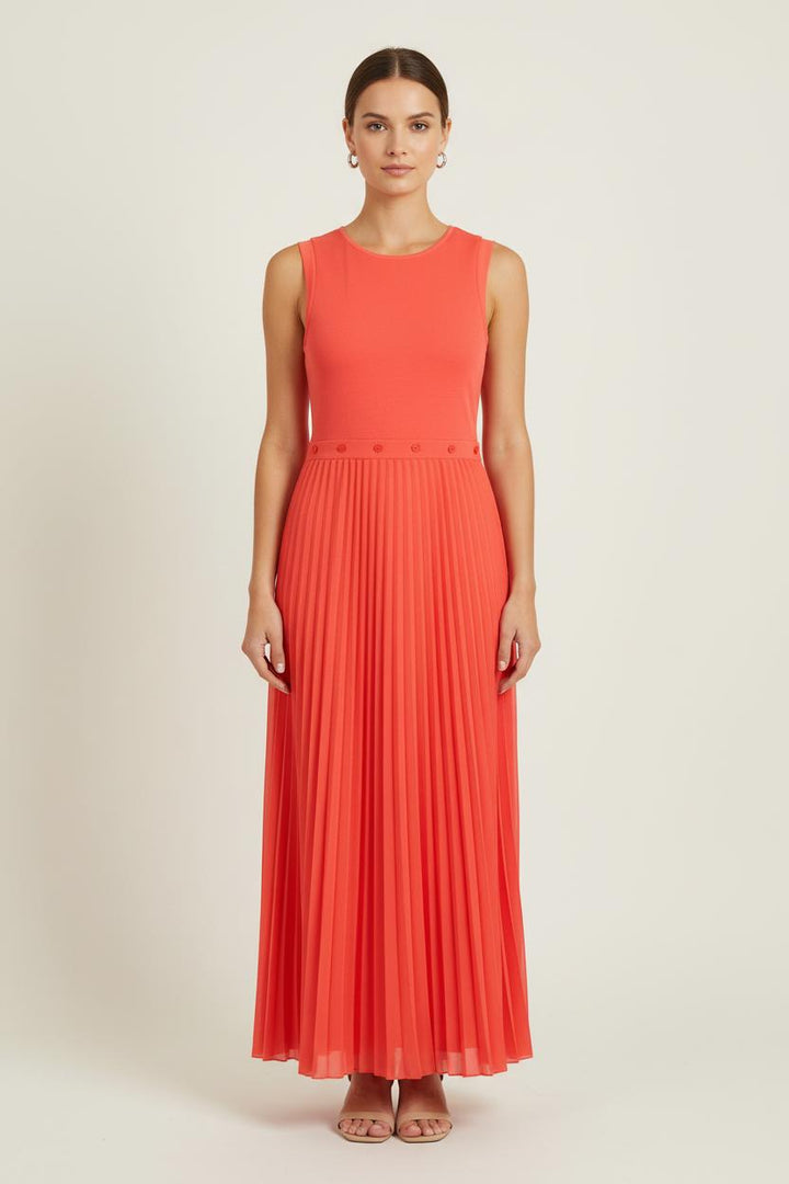 Robe Plissée Orange - Taille S/36 de la marque Maje | PARAD65953 - Vendu par Paradigme - Image 1