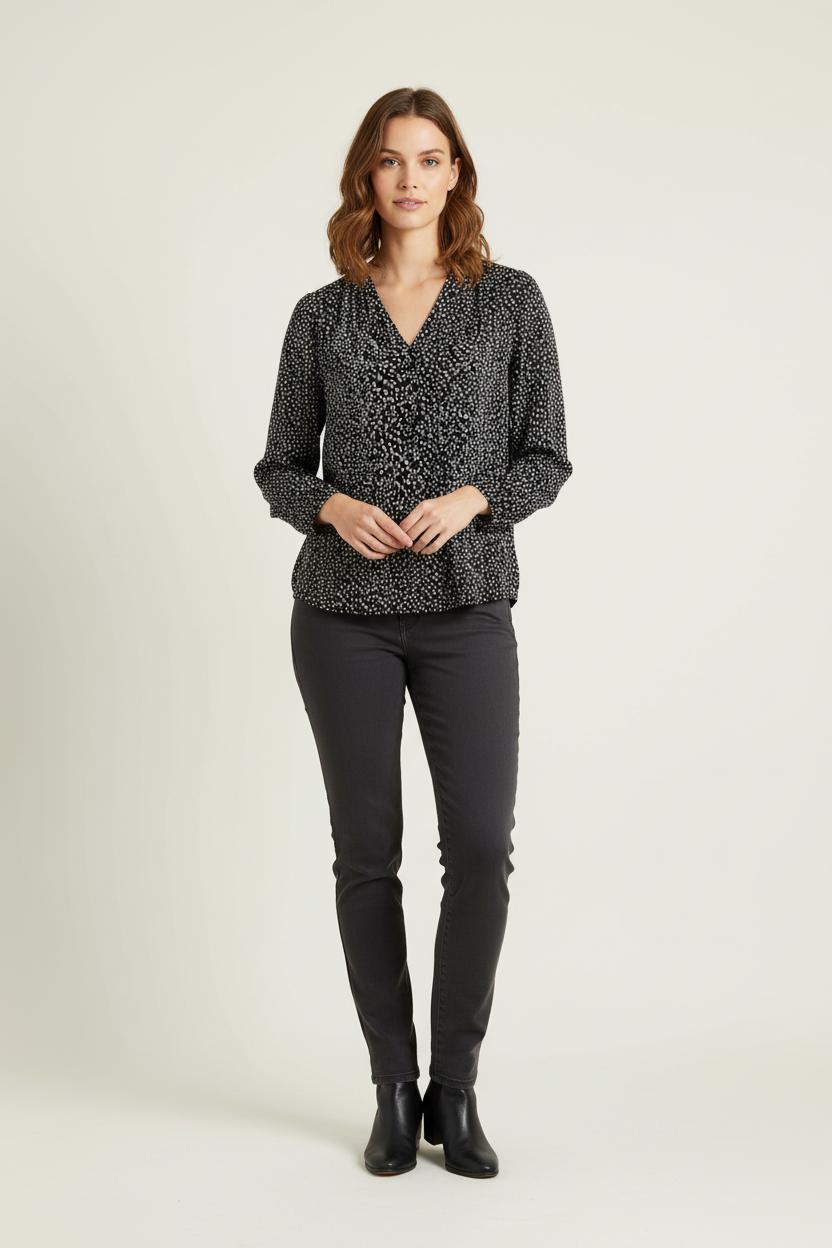 Blouse Noire et Blanche - Taille M/38 de la marque Maje | PARAD65956 - Vendu par Paradigme - Image 1
