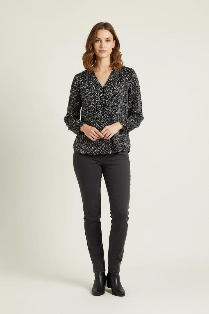 Blouse Noire et Blanche - Taille M/38 de la marque Maje | PARAD65956 - Vendu par Paradigme - Image 1