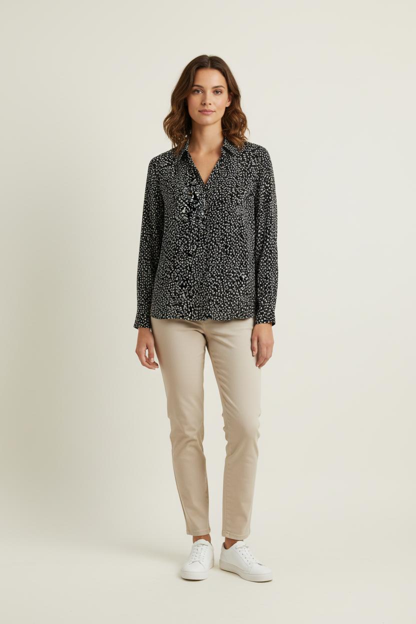 Chemise Noire et Blanche - Taille M/38 de la marque Maje | PARAD65957 - Vendu par Paradigme - Image 1