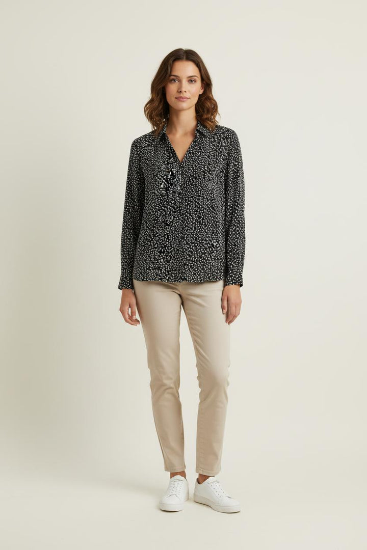 Chemise Noire et Blanche - Taille M/38 de la marque Maje | PARAD65957 - Vendu par Paradigme - Image 1