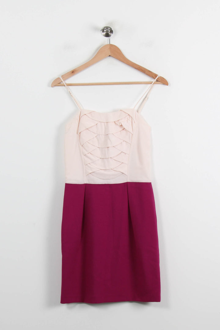 Robe Midi Bordeaux et Rose - Taille S/36 de la marque Sandro | PARAD65959 - Vendu par Paradigme - Image 2