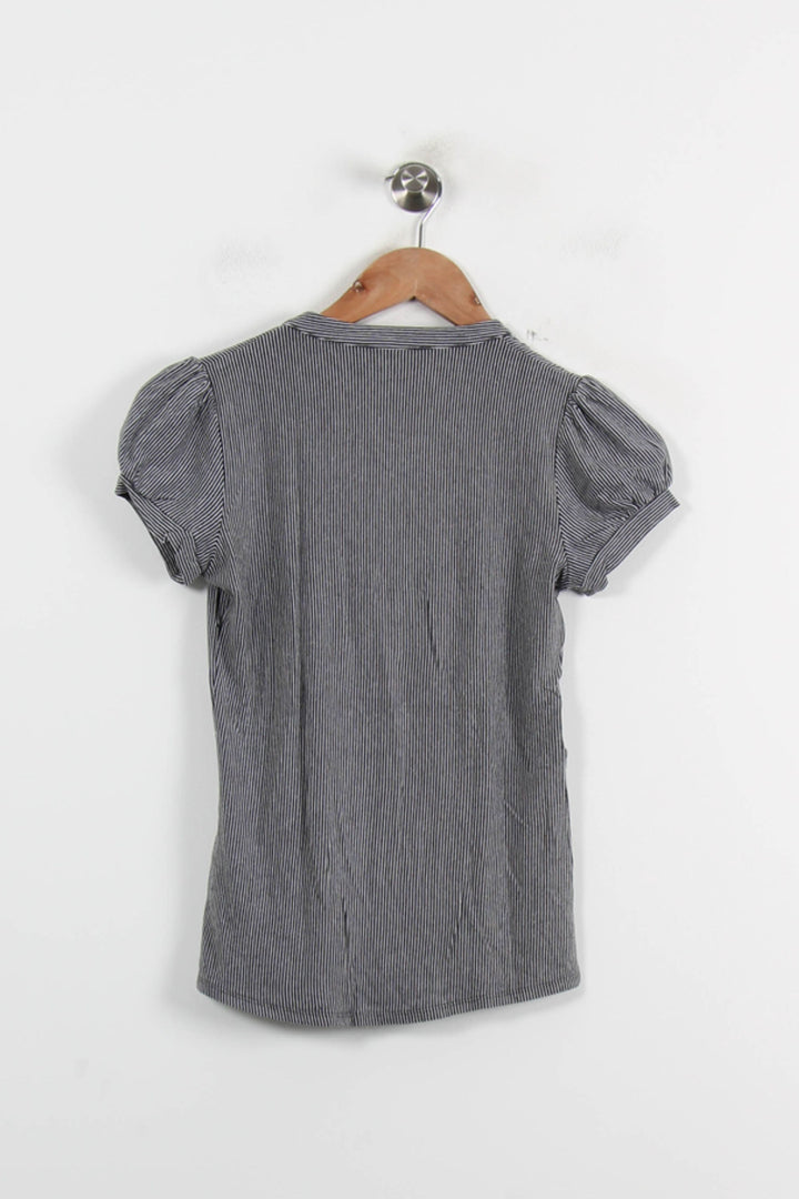 Chemisier Gris et Blanc - Taille S/36 de la marque Caroll | PARAD65970 - Vendu par Paradigme - Image 4