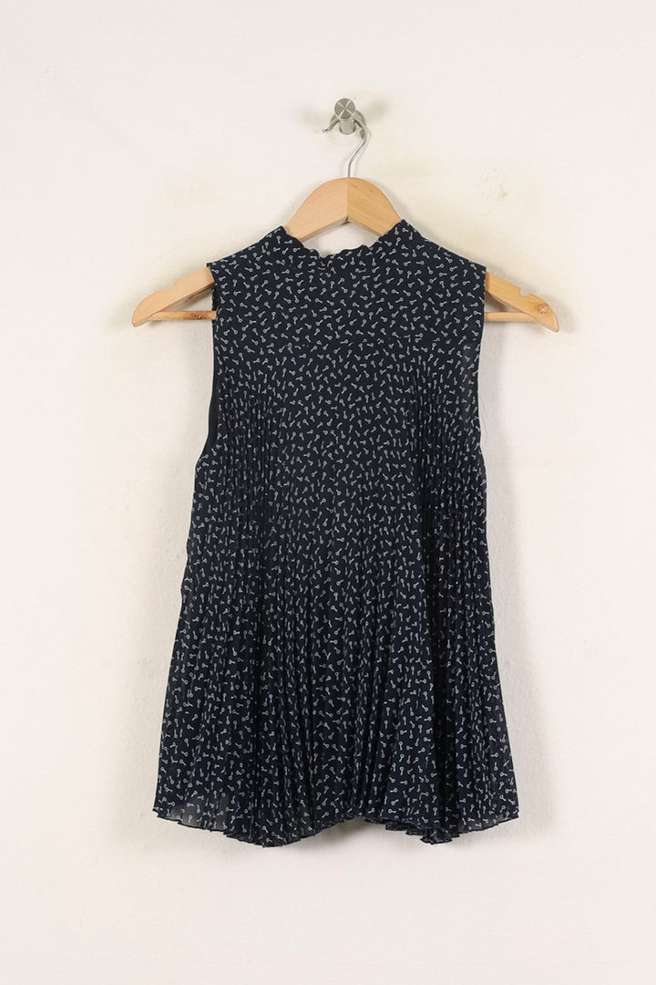Blouse Sans Manches Bleue - Taille S/36 de la marque Claudie Pierlot | PARAD65974 - Vendu par Paradigme - Image 4
