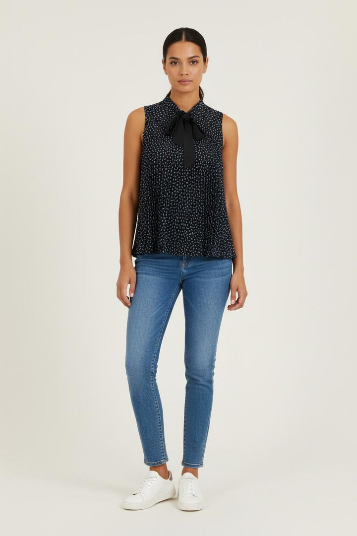 Blouse Sans Manches Bleue - Taille S/36 de la marque Claudie Pierlot | PARAD65974 - Vendu par Paradigme - Image 1