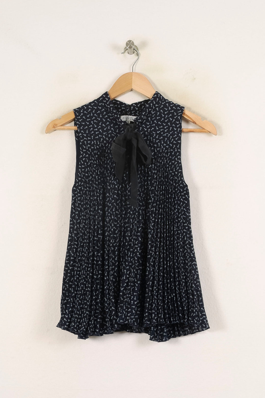 Blouse Sans Manches Bleue - Taille S/36 de la marque Claudie Pierlot | PARAD65974 - Vendu par Paradigme - Image 2