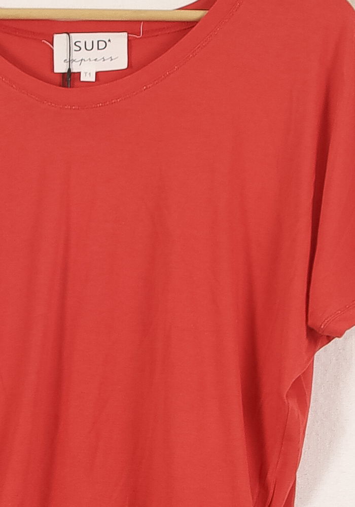 Tee-shirt Rouge - Taille S/36 de la marque Sud express | PARAD65975 - Vendu par Paradigme - Image 3
