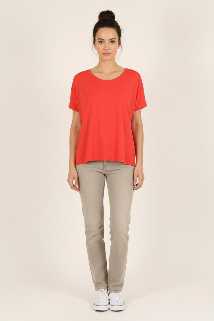 Tee-shirt Rouge - Taille S/36 de la marque Sud express | PARAD65975 - Vendu par Paradigme - Image 1