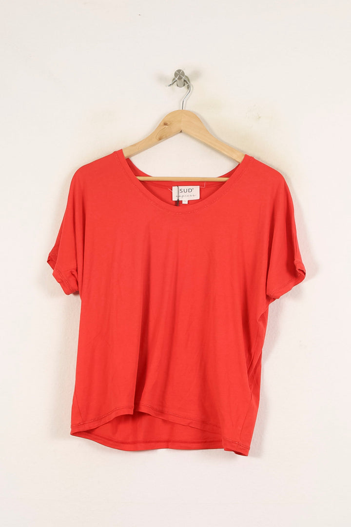 Tee-shirt Rouge - Taille S/36 de la marque Sud express | PARAD65975 - Vendu par Paradigme - Image 2